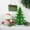 3-D Wooden Christmas Tree with Ornaments Decoration - 13.75" - Green